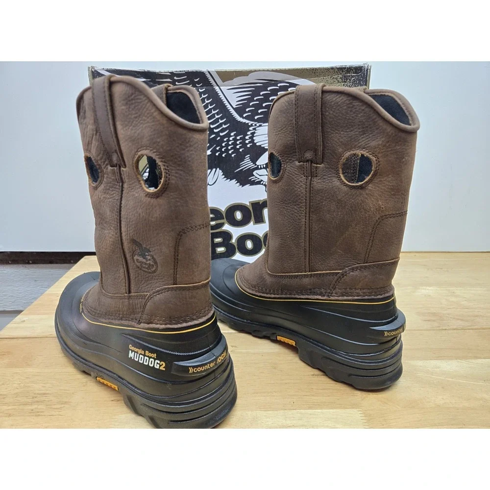 Georgia Boot Muddog 2 Boots Mens Size 10 Waterproof Stiff Toe Work Boot